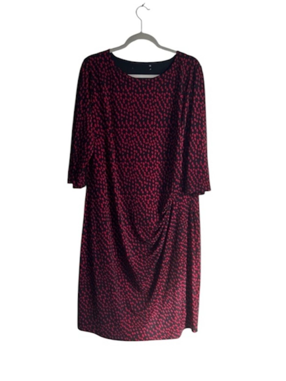 Red Black Animal Print Dress Size 3XL Plus Size Stretch